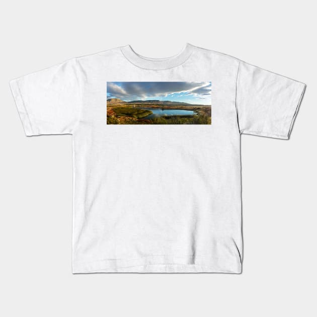 Nimez Lagoon at golden hour Kids T-Shirt by FollowHedgehog